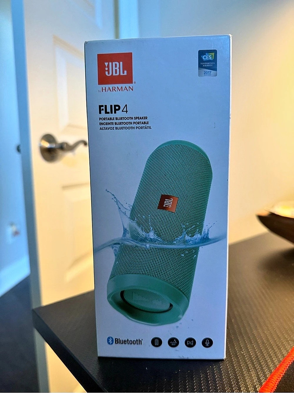 JBL Flip 4 Portable Bluetooth Speaker Teal & Orange BRAND NEW